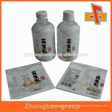 Peanut liquid bottles PET shrinking label with customized print